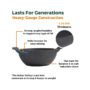 Cast Iron Deep Kadai - Induction Safe & Pre-seasoned