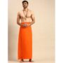 Men Color Dhoti with Small Border Sudhan Orange