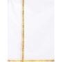 Men Pure Cotton Double Layer White Dhoti with Gold jari Border