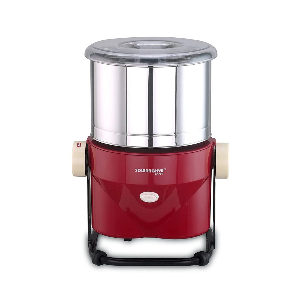 Sowbaghya Shree 2 Ltr Wet Grinder (Tilting Model) (With Attachments) 110V for USA & CANADA Table Top Wet Grinder | Heavy Duty Motor | Ideal for Your Kitchen | 2ltr Wet Grinder