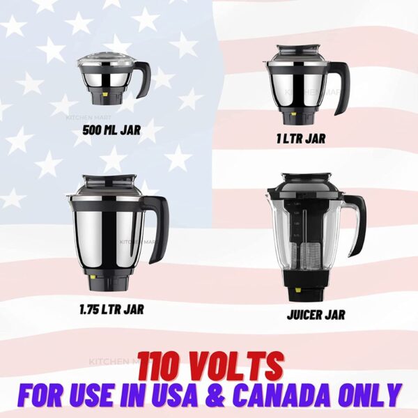 Butterfly 750W Mixer Grinder with 4 Jars (110 V) - Image 3