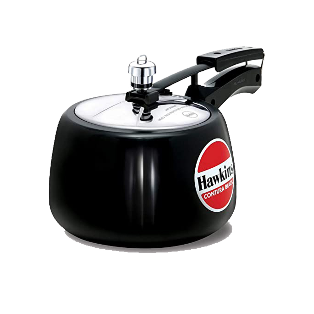 Hawkins Contura Hard Anodized Aluminum Pressure Cooker 3 Litres Black