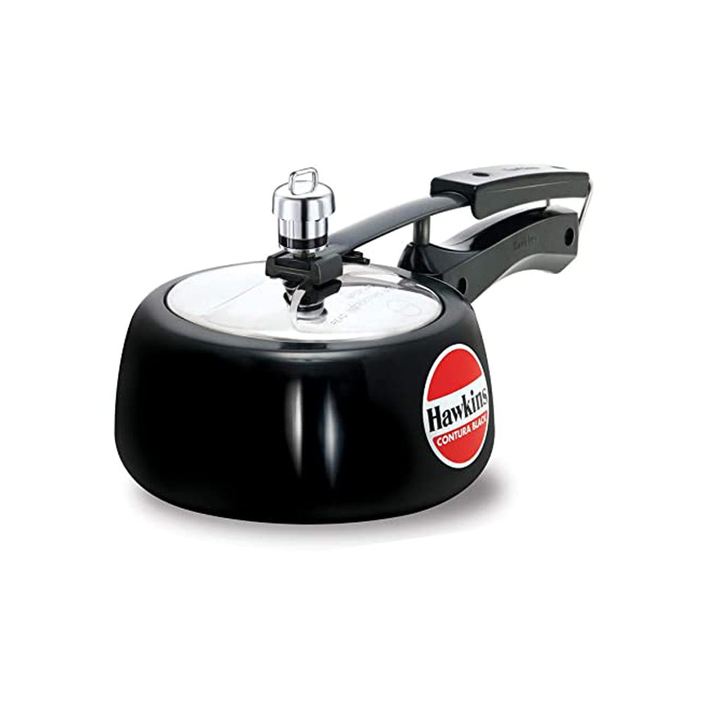 Hawkins Contura Hard Anodized Aluminum Pressure Cooker 1.5 Liters Black