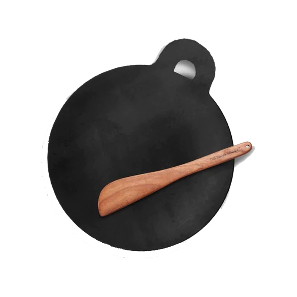Iron Tawa (Pre Seasoned | 11 inch| 1.5 KG) + Free Compact flip