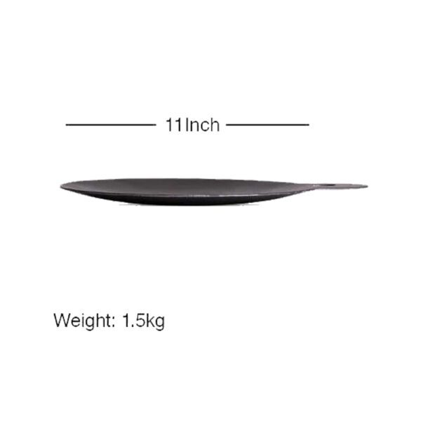Iron Tawa (Pre Seasoned | 11 inch| 1.5 KG) + Free Compact flip - Image 2