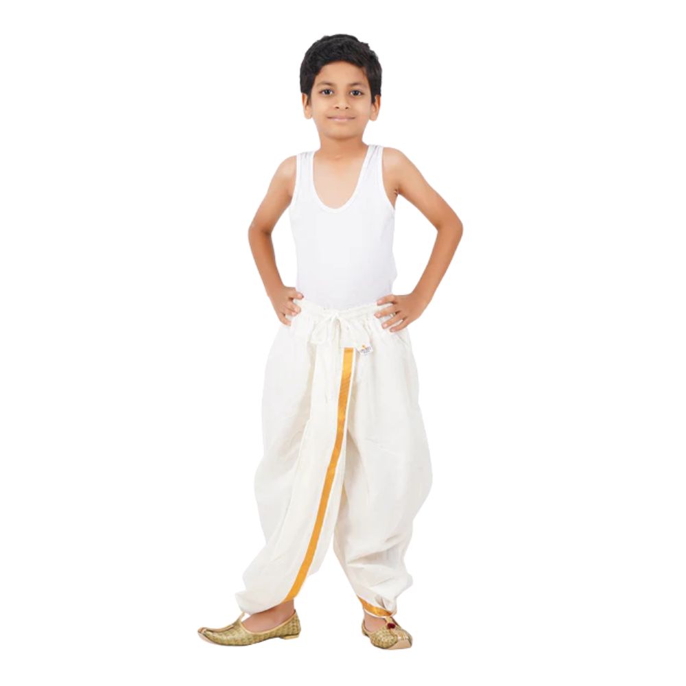 Boys Panchakacham with Jari Cream