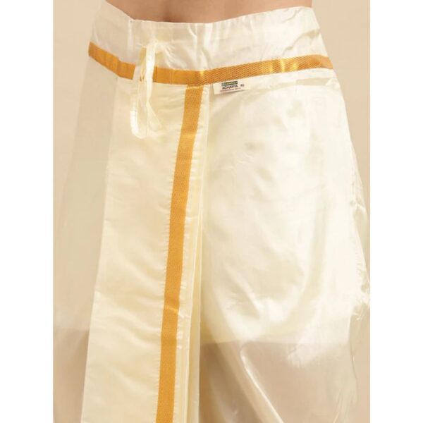 Men Premium Readymade Soft Silk Panchakacham+Towel Set RP Pranav - Image 5