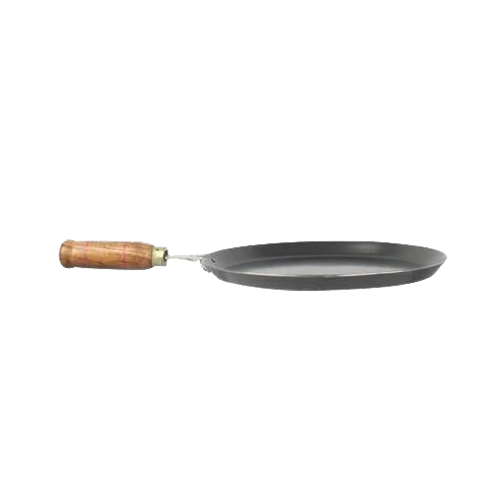 Iron Tawa with Wooden Handle (Induction Base Roti Tawa)